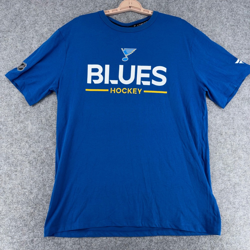Fanatics St. Louis Blues NHL Authentic Pro T-Shirt Mens Large Aviator Blue New